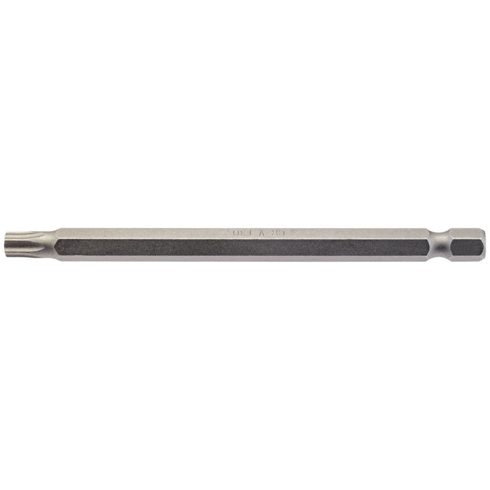 Draper TX-STAR Insert Bit, 1/4" Hex, 100mm Long, T30 (Pack of 1) Draper - Town Tools 