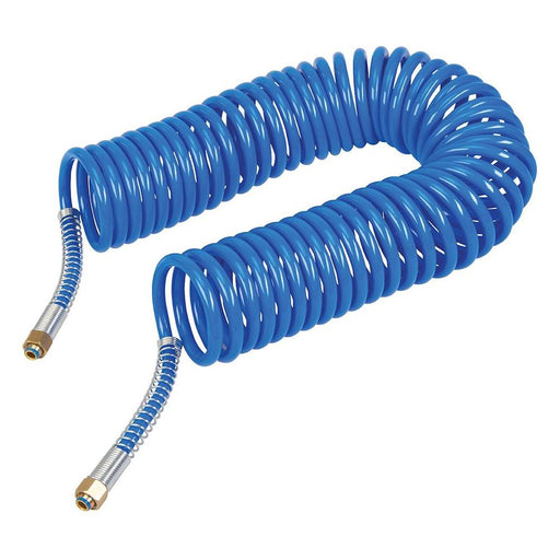 Silverline Coiled Air Hose 10m Silverline - Town Tools 