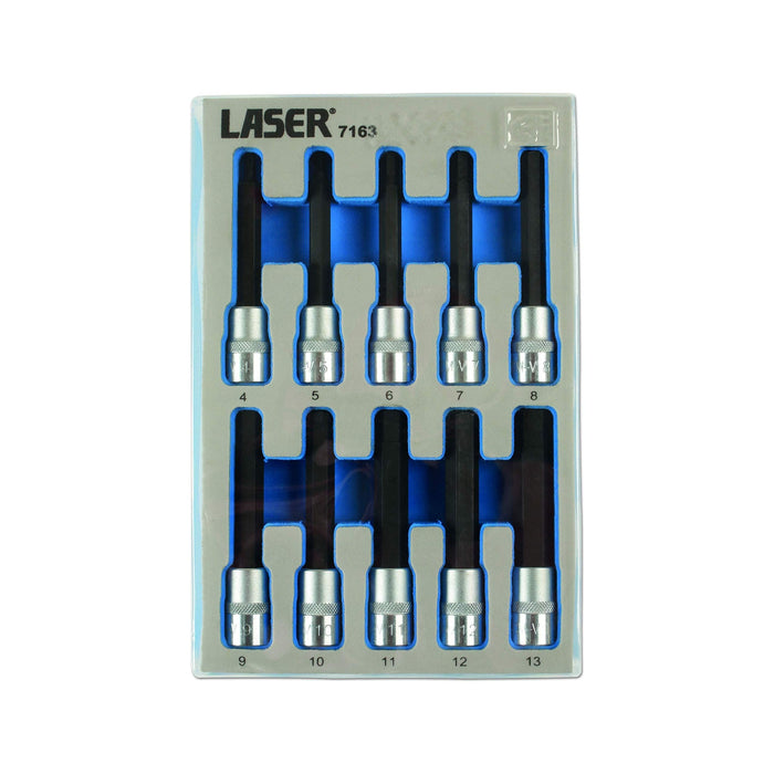 Laser Long Hex Socket Bit Set 3/8"D 10pc 7163 Laser - Town Tools 