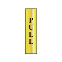Scan Pull Vertical - Polished Brass Effect 50 x 200mm