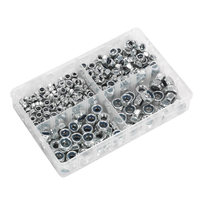 Sealey Nylon Locknut Assortment M6-M12 300pc AB032LN Sealey - Town Tools 