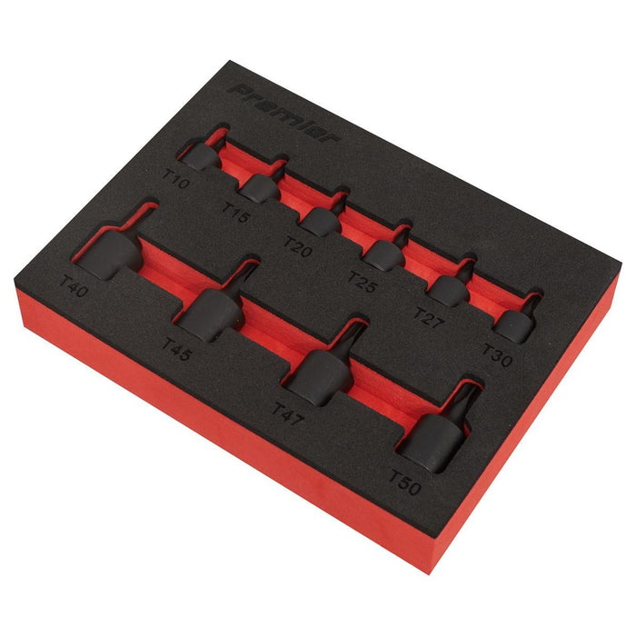 Premier Low Profile TRX-Star* Impact Socket Bit Set 1/4" & 3/8"Sq Drive 10pc Sealey Premier - Town Tools 