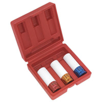 Sealey Alloy Wheel Impact Socket Set 3pc 1/2"Sq Drive SX031