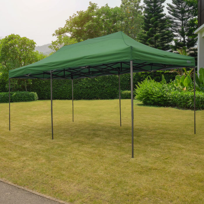 Dellonda 3x6m Pop-Up Gazebo Heavy Duty  with Carry Bag - Dark Green