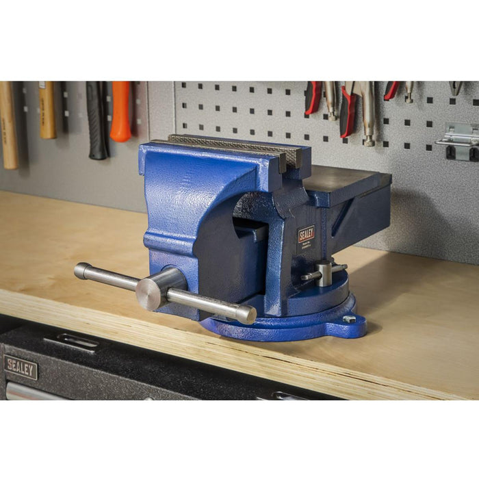 Sealey Heavy-Duty Professional Vice with Swivel Base 200mm CVXTB200COMBO Sealey - Town Tools 