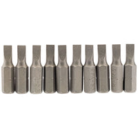 Draper Plain Slot Insert Bit, 4.5mm, 1/4" Hex, 25mm Long (Pack of 10) 64027