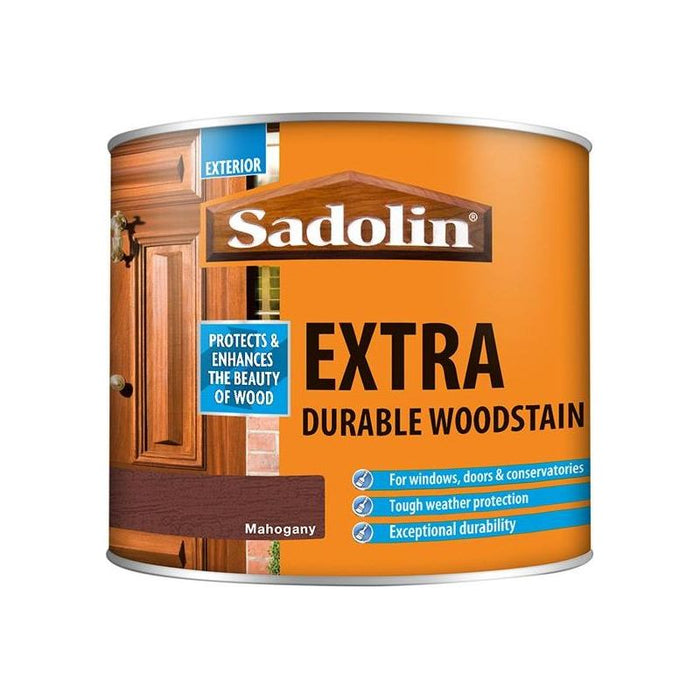 Sadolin Extra Durable Woodstain Mahogany 500ml Sadolin - Town Tools