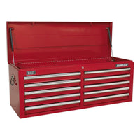 Sealey Topchest 10 Drawer with Ball-Bearing Slides Red AP5210T
