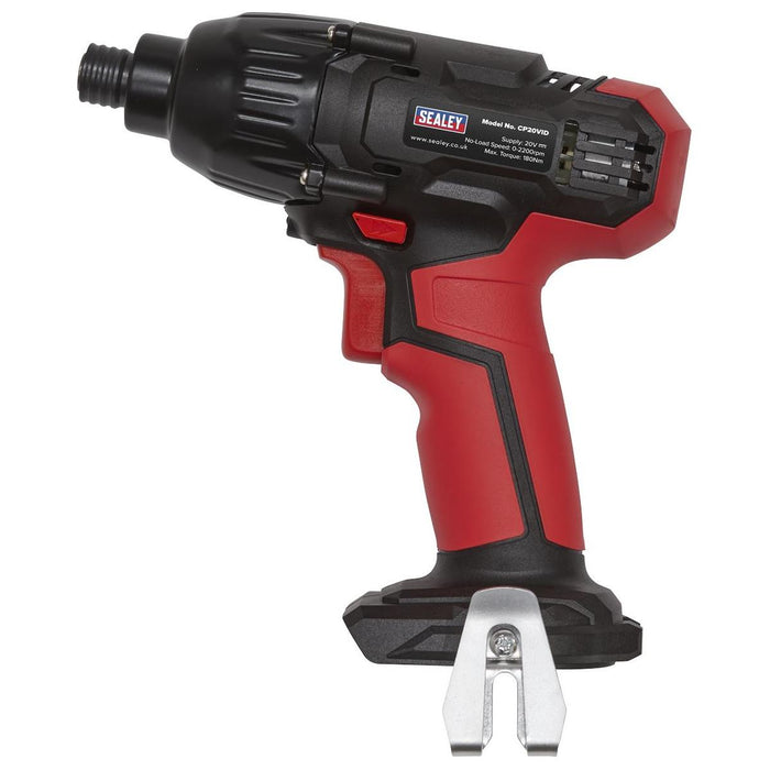 Sealey Impact Driver 20V SV20 Series 1/4"Hex Drive 180Nm Body Only CP20VID Sealey - Town Tools 