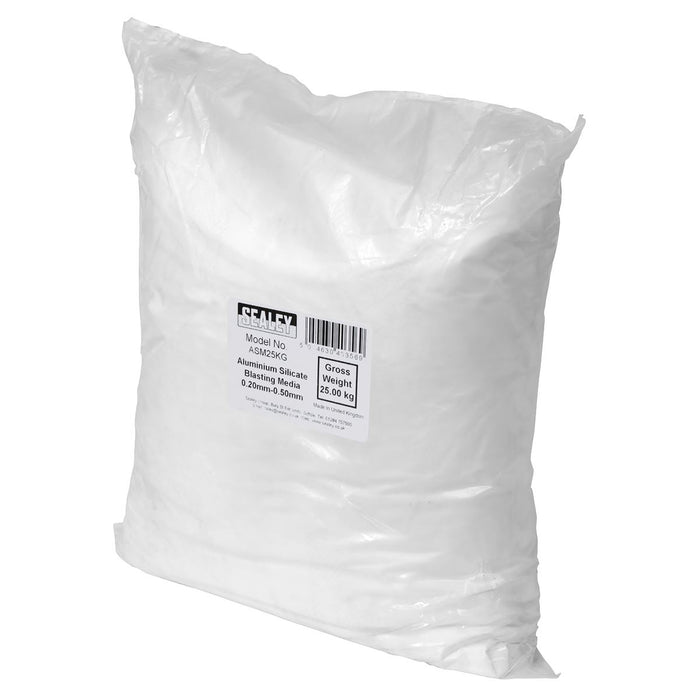 Sealey Aluminium Silicate Blasting Media 0.20-0.50mm ASM25KG Sealey - Town Tools 