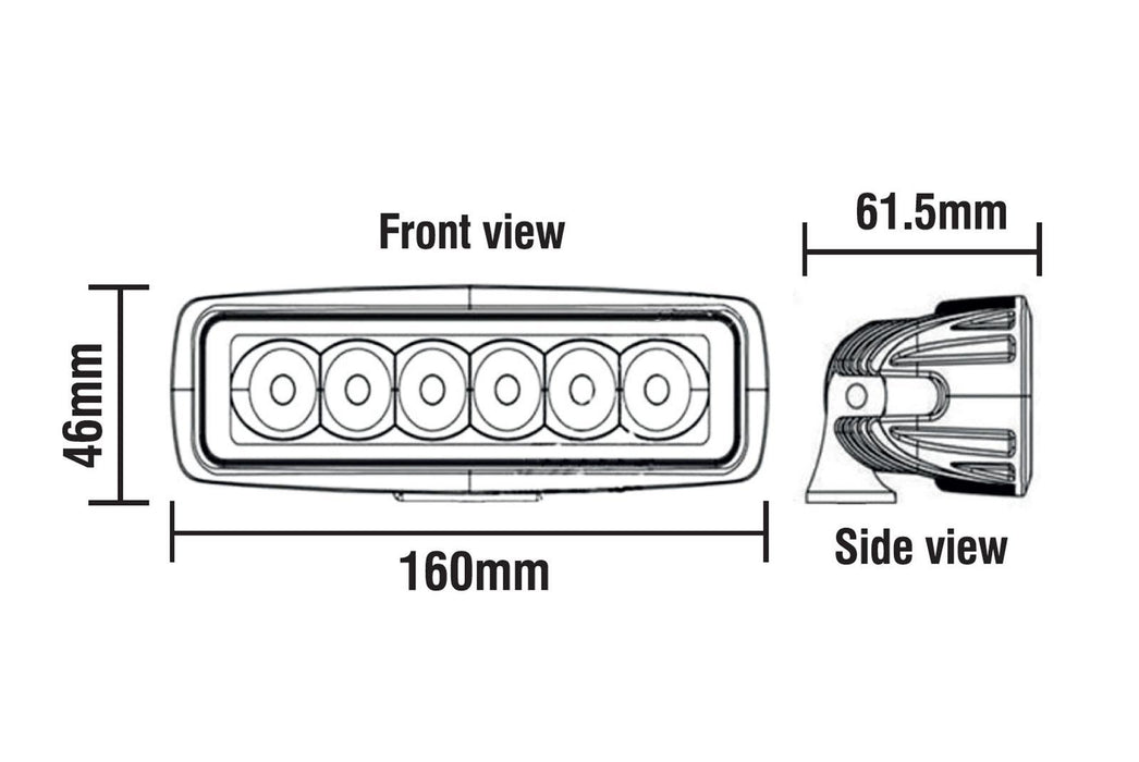 Maypole 5069 10-30v 6x3W SLIMLINE FLOOD LED Spot LAMP Floodlight Waterproof Maypole - Town Tools 