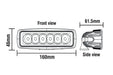 Maypole 5069 10-30v 6x3W SLIMLINE FLOOD LED Spot LAMP Floodlight Waterproof Maypole - Town Tools 