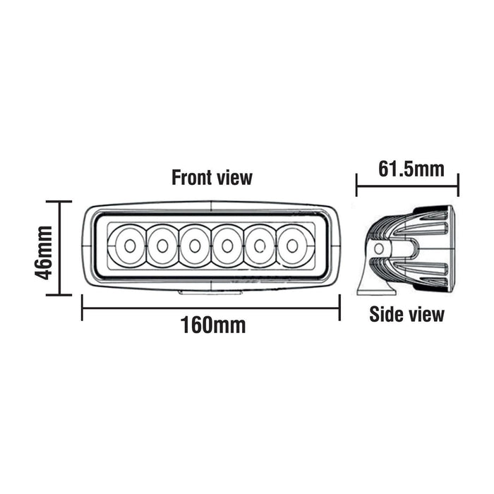 Maypole 5069 10-30v 6x3W SLIMLINE FLOOD LED Spot LAMP Floodlight Waterproof Maypole - Town Tools 