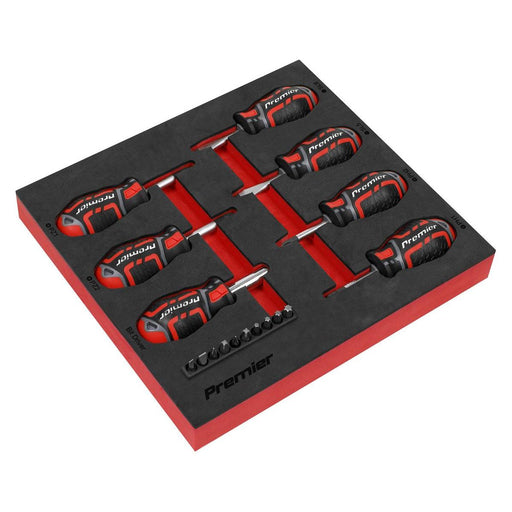 Sealey Premier Premier GripMAX Stubby Screwdriver Set 17pc AK4371 Sealey Premier - Town Tools 