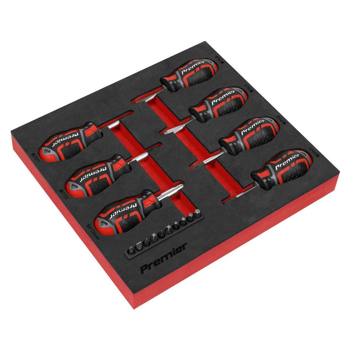 Sealey Premier Premier GripMAX Stubby Screwdriver Set 17pc AK4371 Sealey Premier - Town Tools 