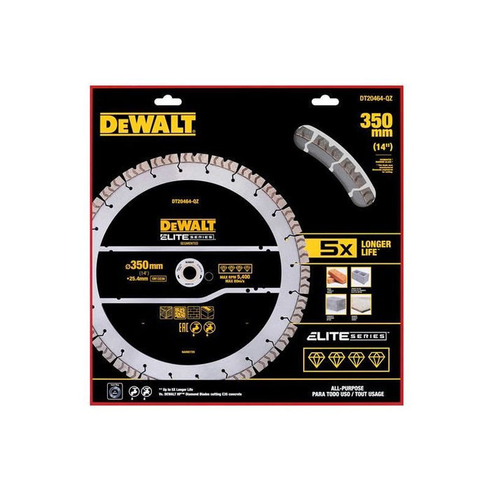 Dewalt Power Tools ELITE SERIES™ All Purpose Diamond Segmented Wheel 350 x 25.4mm DeWALT Power Tools - Town Tools