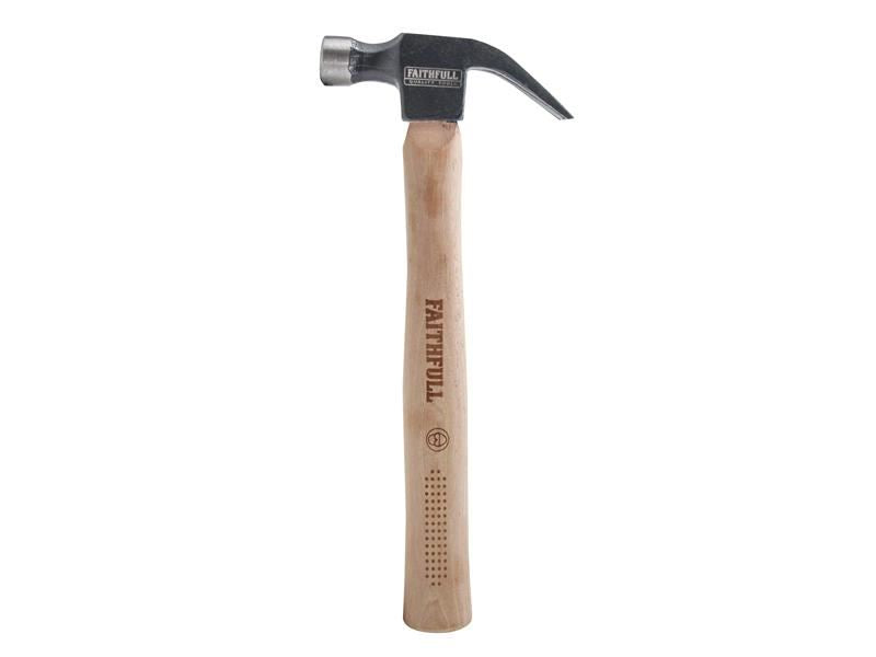 Faithfull FSC Hickory Claw Hammer 454g (16oz) Faithfull - Town Tools
