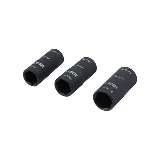 Laser Double Ended Damaged Wheel Nut Socket Set 3pc 8214 Laser - Town Tools 