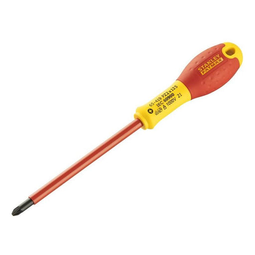 Stanley® Hand Tools FatMax® VDE Insulated Screwdriver Pozidriv Tip PZ2 x 125mm STANLEY® Hand Tools - Town Tools