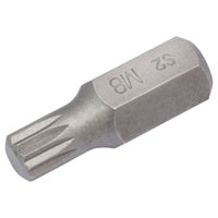 Draper M8 x 30mm Spline 10mm Insert Bit for Mechanic's Bit Sets 33341