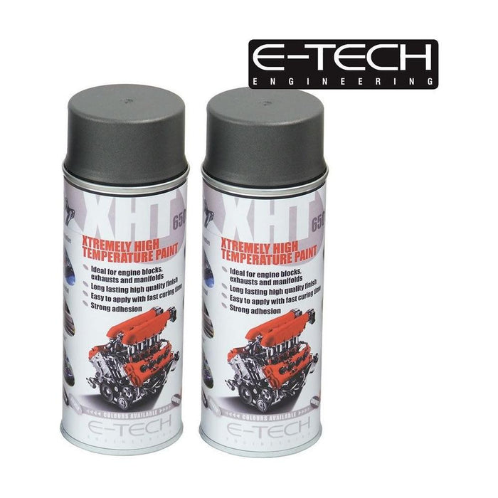 2X Graphite E-Tech 400ml Extremely High Temperature Paint XHT VHT Exhaust E-Tech - Town Tools 