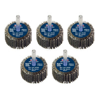 Sealey 40 x 20mm Abrasive Flap Wheel on 6mm Shaft 40Grit - Pack of 5 FW4020405