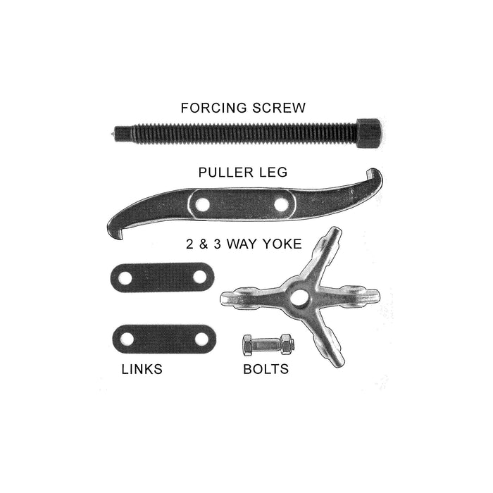 Laser Gear Puller - 6" 2 & 3 Leg Reversible 1915 Laser - Town Tools 