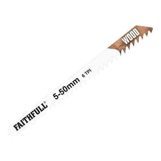 Faithfull Wood Jigsaw Blades Pack of 5 T144D Faithfull - Town Tools