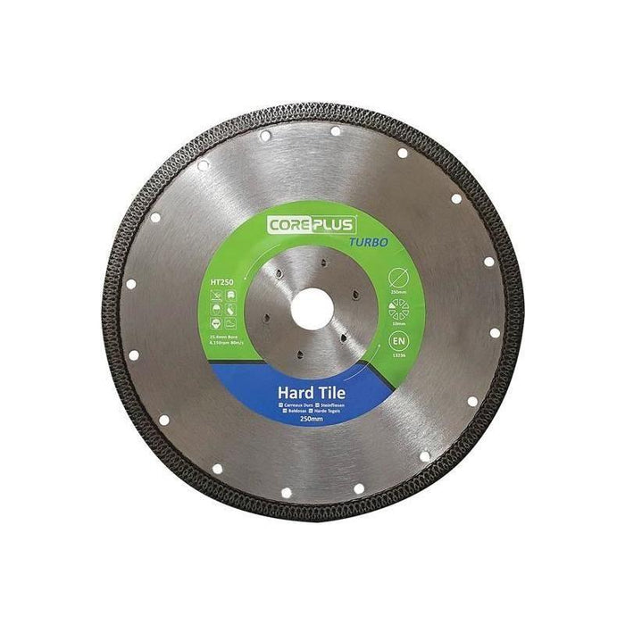 Coreplus HT250 Hard Tile Turbo Diamond Blade 250mm CorePlus - Town Tools