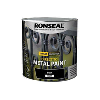 Ronseal Direct to Metal Paint Black Matt 2.5 litre