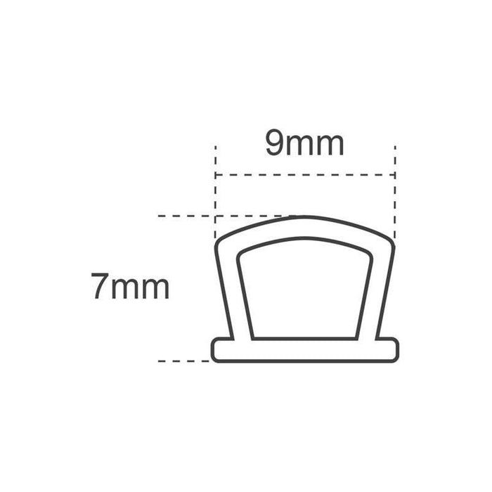 Faithfull Silicone Draught Excluder White 6M 9 x 7mm Faithfull - Town Tools