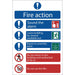 Draper Fire Action Procedure' Mandatory Sign, 200 x 300mm, Design 2 72156 Draper - Town Tools 