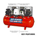 Sealey 270L Belt Drive Air Compressor with Cast Cylinders 2 x 3hp SAC2276B Sealey - Town Tools 
