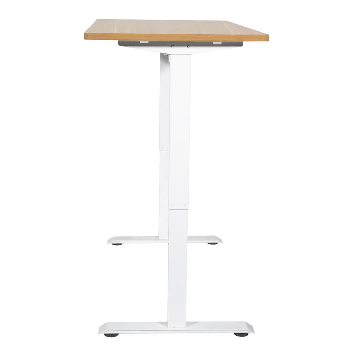 Dellonda Single Motor  Adjustable-Height Electric Sit/Stand Desk - Oak Desktop