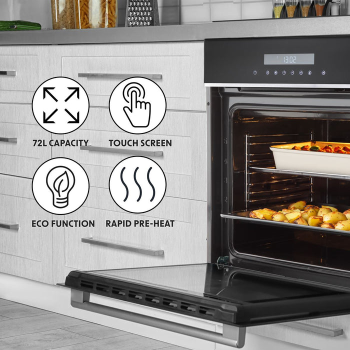 Baridi Integrated Fan-Assisted Electric Oven 60cm 72L Capacity