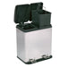 Sealey Pedal Bin Recycling 40L Stainless Steel BM73 Sealey - Town Tools 