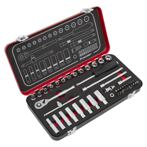 Sealey Premier Platinum Premier Platinum Socket Set 1/4"Sq Drive 49pc AK7920 Sealey Premier Platinum - Town Tools 