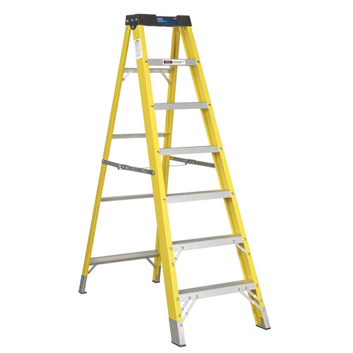 Sealey Fibreglass Step Ladder 6-Tread - BS EN 131 FSL7 Sealey - Town Tools 