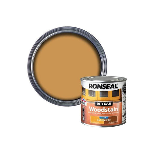 Ronseal 10 Year Woodstain Natural Pine 250ml Ronseal - Town Tools
