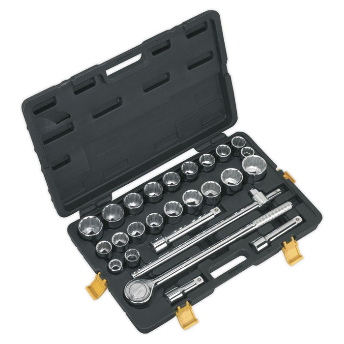 Siegen by Sealey Socket Set 26Pc 3/4Inchsq Drive 12Pt Metric/Imperial Siegen by Sealey - Town Tools 