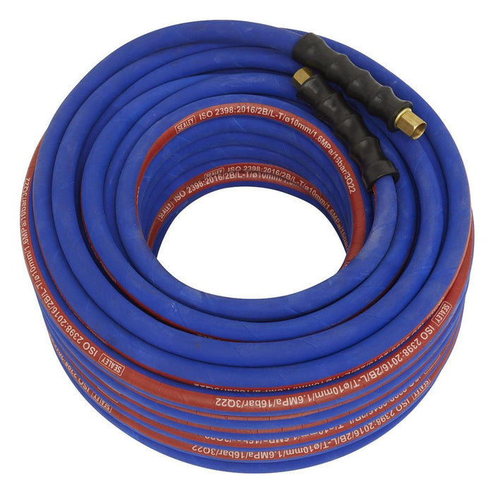 Sealey Extra-Heavy-Duty Air Hose with 1/4"BSP Unions 30m x 10mm AH30R/38 Sealey - Town Tools 