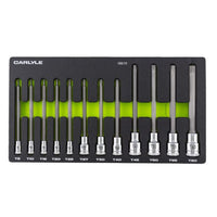 Carlyle Tools 12 Pc Long Torx Bit Socket Set