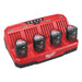 Milwaukee M12C4 M12 4 Bay Multi Charger Milwaukee - Town Tools