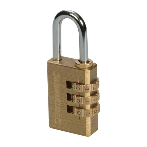 Silverline Combination Padlock Brass 3-Digit Silverline - Town Tools 