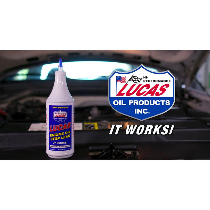 LUCAS ENGINE OIL STOP LEAK 946ml Stops Leaks Rejuvenates Seals & Gaskets Lucas Oil Oil - Town Tools 