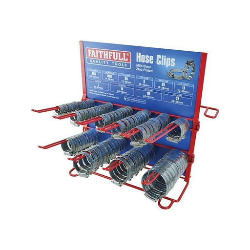 Faithfull Hoseclip Display C/W Stock 100Pc Faithfull - Town Tools