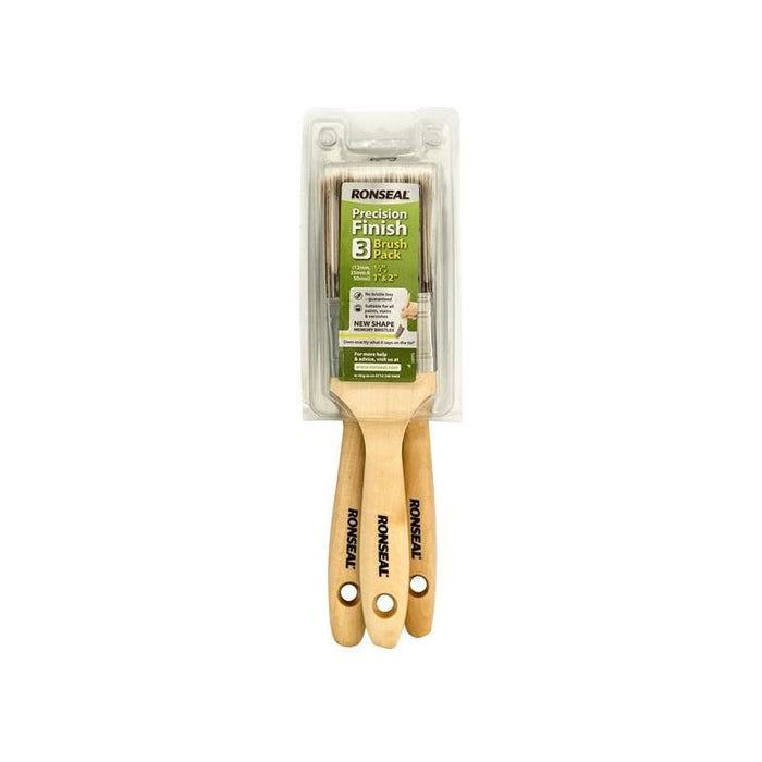 Ronseal Precision Finish Brush (Pack 3) Ronseal - Town Tools