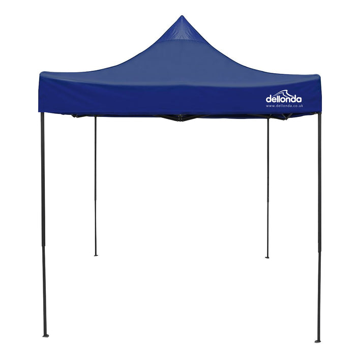 Dellonda 2x2m Pop-Up Gazebo Heavy Duty  Carry Bag Rope Stakes & Weight Blue