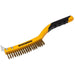 Roughneck Brass Wire Brush Soft Grip with Scraper 355mm (14in) - 3 Row Roughneck - Town Tools