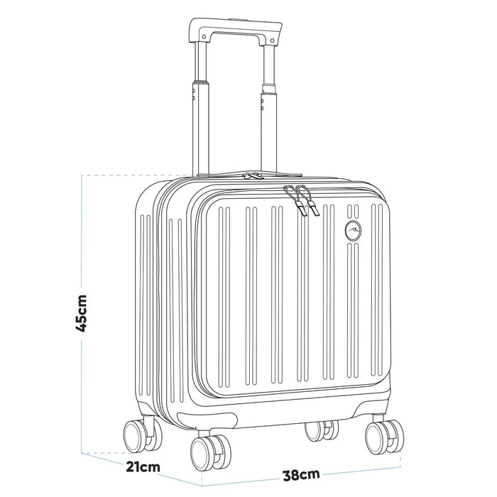 Dellonda Cabin Size Luggage with Laptop Compartments & Dual TSA Lock 18"